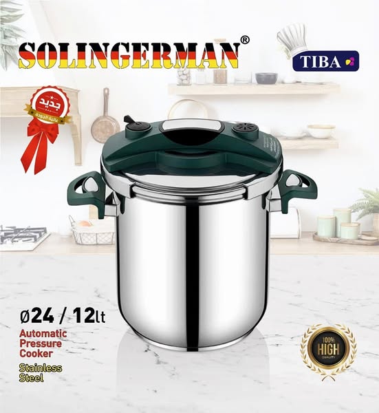 SOLINGERMAN Pressure Cooker 12L β Stainless Steel Automatic Lock β Γ24cm SOLINGERMAN Pressure Cooker 12L β Stainless Steel Automatic Lock β Γ24cm