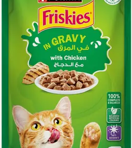 Purina Friskies Chicken Cuts in Gravy Wet Cat Food Pouch, 85g