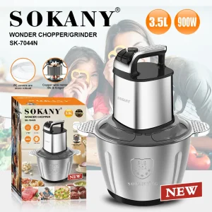 Sokany SK-7044N Stainless Steel 8-in-1 Chopper & Grinder