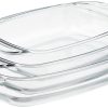 Termisil 3-Piece Rectangular Oven Casserole Set – Heat-Resistant Clear Glass