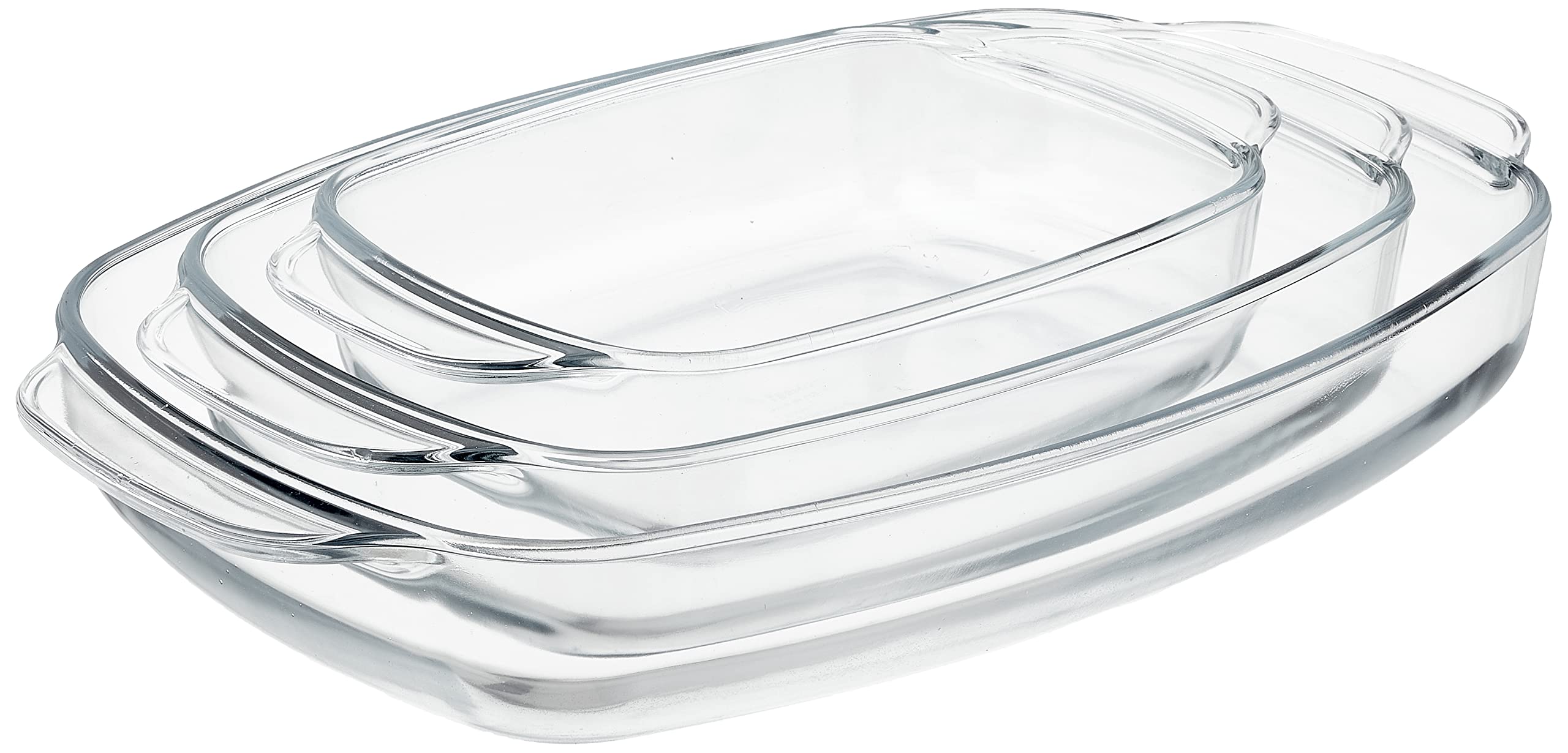 Termisil 3-Piece Rectangular Oven Casserole Set – Heat-Resistant Clear Glass Termisil 3-Piece Rectangular Oven Casserole Set – Heat-Resistant Clear Glass