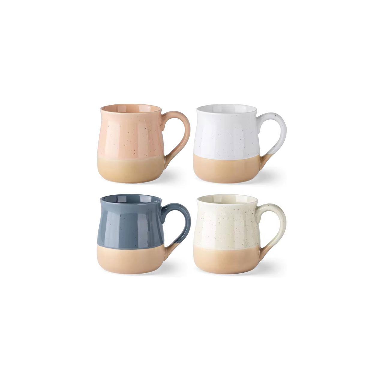 Ceramic Coffee Mugs Set of 2 – Handmade 500ml Large Latte, Tea & Cappuccino Cups with Terracotta Base (5)