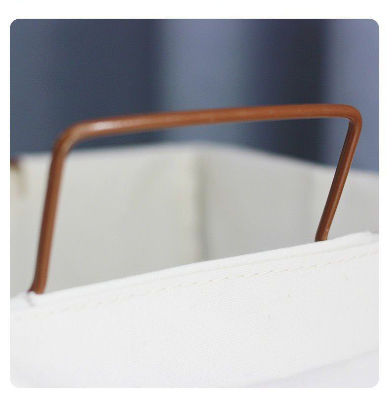Foldable Laundry Basket with Lid Grey Linen Egypt (3)