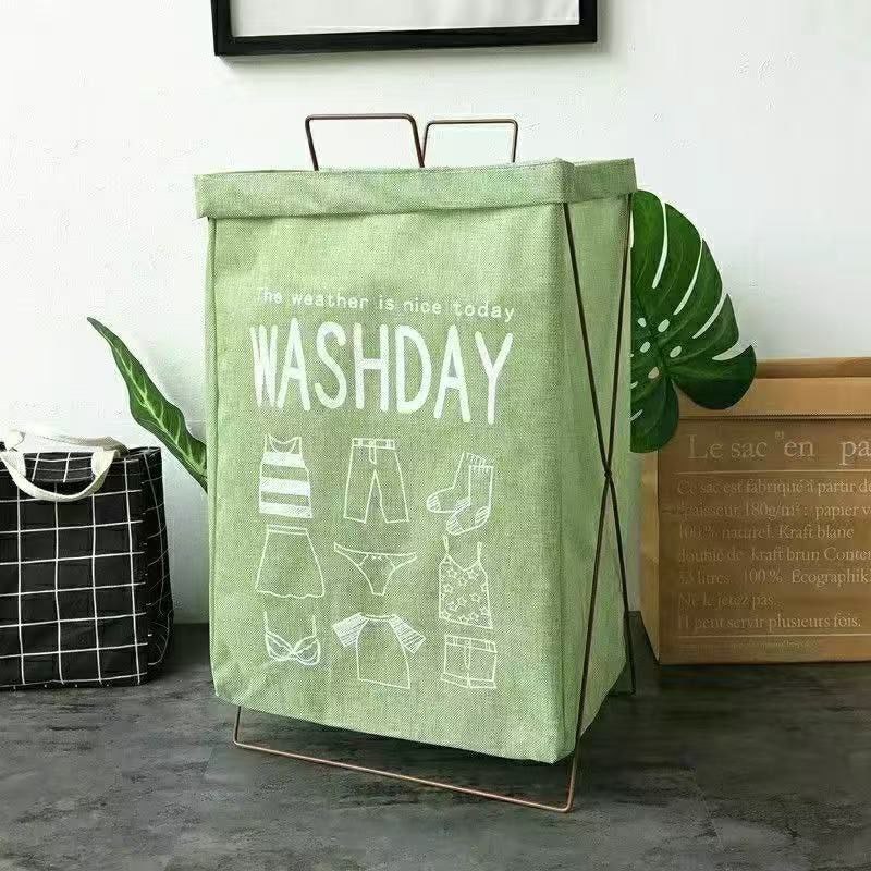Foldable Laundry Basket with Lid Grey Linen Egypt (5)
