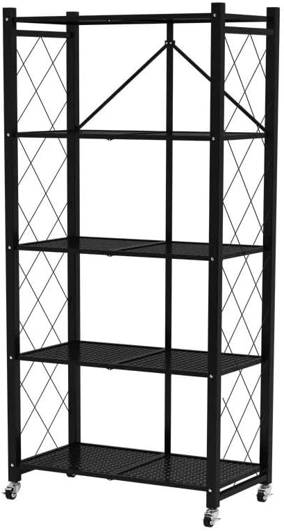 Foldable Microwave Stand – Durable Imported Metal Kitchen Organizer High-Quality Storage Rack (3)