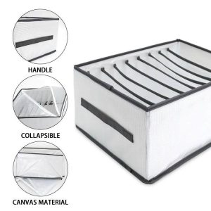 Practical 7-Compartment Wardrobe Organizer - Your Ultimate Closet Organizer for Clothes, Jeans & More