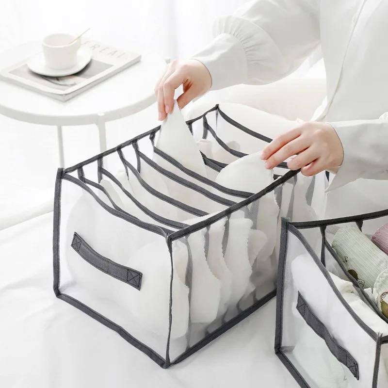 Practical 7-Compartment Wardrobe Organizer - Your Ultimate Closet Organizer for Clothes, Jeans & More (10) 7-Compartment Wardrobe Organizer
