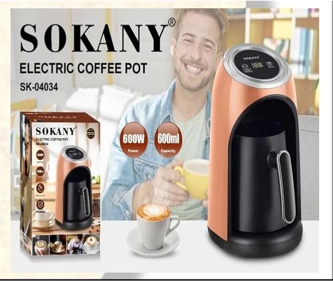 Sokany SK-04034 Touchscreen Electric Coffee Maker, 2-in-1, Digital Display-679_