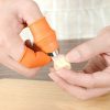 Silicone Thumb Cutter with Stainless Steel Blade – 2 in 1 Vegetable & Fruit Picking Tool