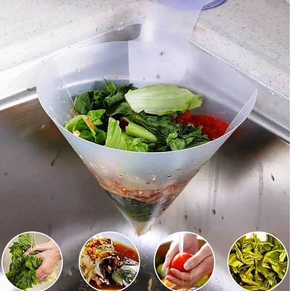 Kitchen Suction Cup Dish Basket Sink Food Waste Garbage (10)