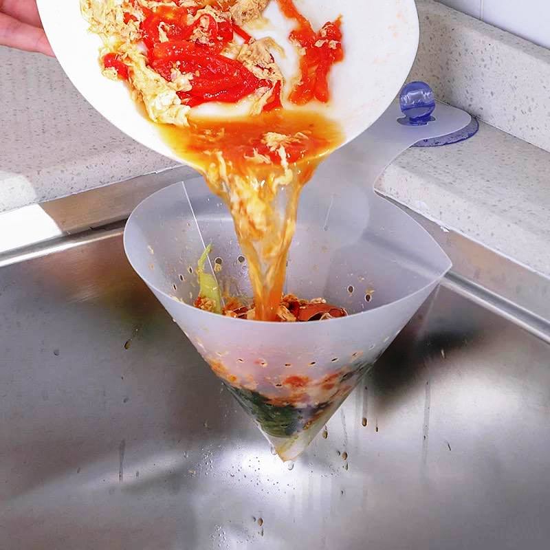 Kitchen Suction Cup Dish Basket Sink Food Waste Garbage (13)