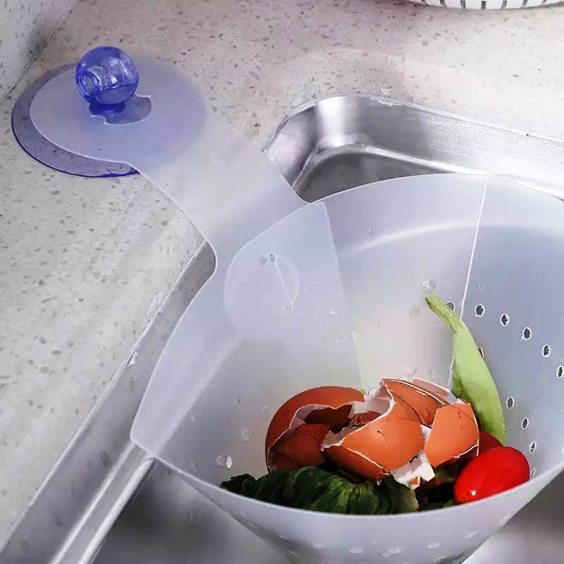Kitchen Suction Cup Dish Basket Sink Food Waste Garbage (7)