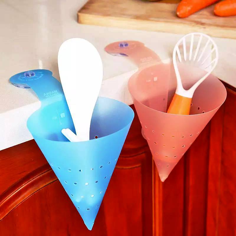 Kitchen Suction Cup Dish Basket Sink Food Waste Garbage (8)