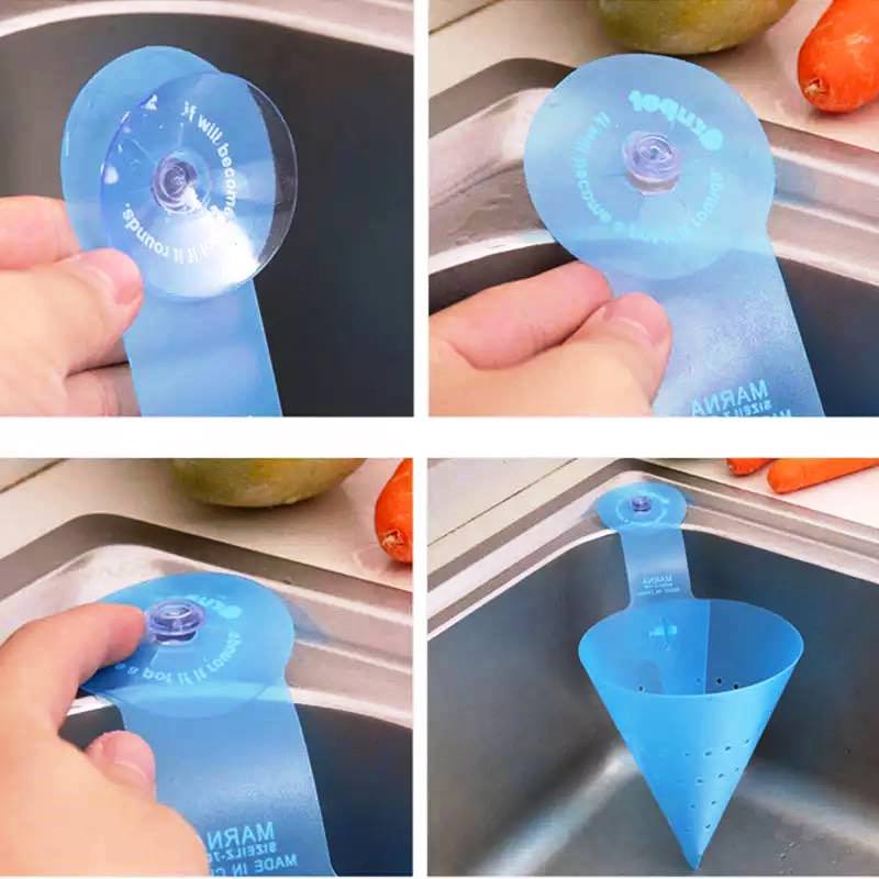 Kitchen Suction Cup Dish Basket Sink Food Waste Garbage (9)