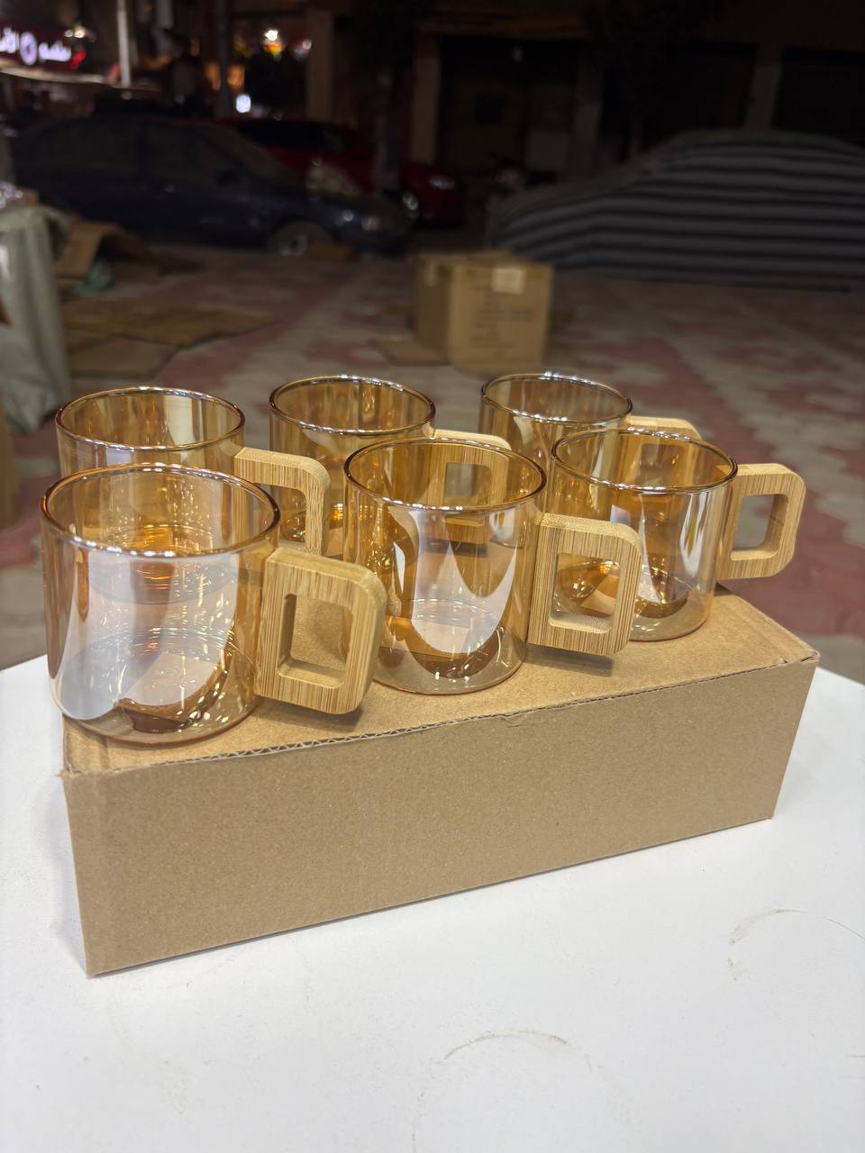 MAZOTTE 6-piece glass cup set (12)