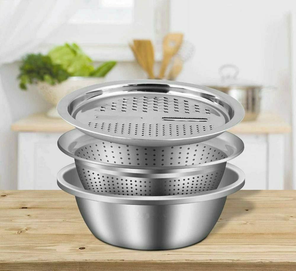 Stainless Steel 3 1 Multifunction Grater & Strainer Set -jestore-eg.com (9)