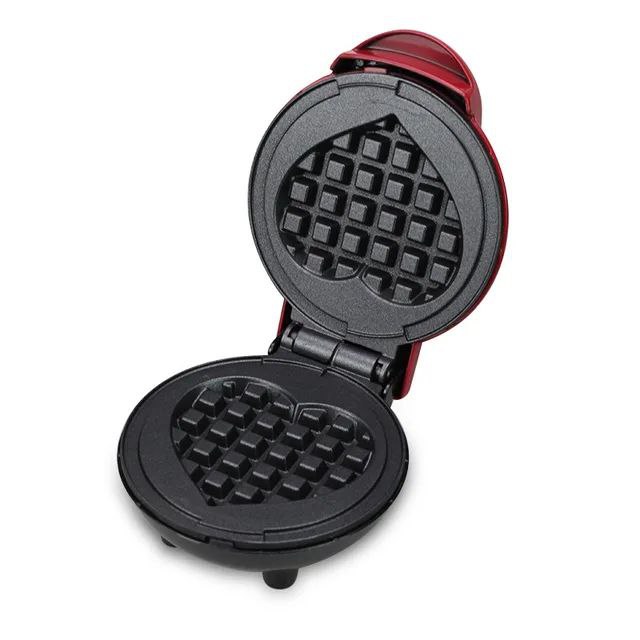 Top Chef Red Heart Shaped Mini Waffle Maker on Kitchen Counter -jestore-eg.com (2)