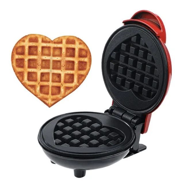 Top Chef Red Heart Shaped Mini Waffle Maker on Kitchen Counter -jestore-eg.com (3)