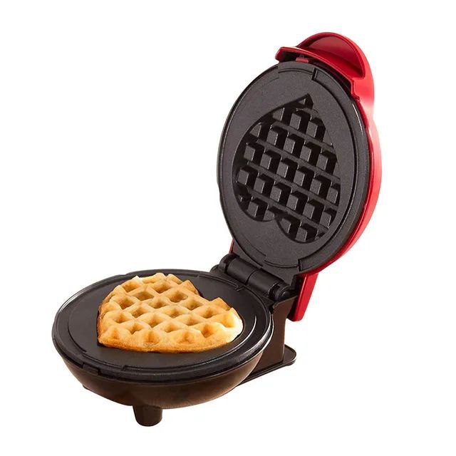 Top Chef Red Heart Shaped Mini Waffle Maker on Kitchen Counter -jestore-eg.com (4)