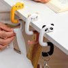 handbag table hook portable cute panda foldable ABS purse hanger حامل شنطة طاولة محمول بتصميم باندا لطيف قابل للطي من ABS