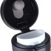 Black Stainless Steel Thermal Mug 460ml with Safety Lock Trigger مج حراري ستانلس ستيل أسود سعة 460 مل مع زر أمان
