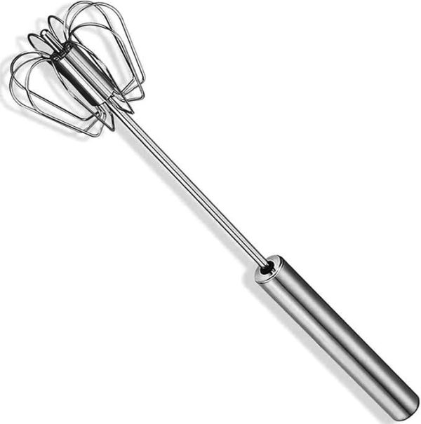 Push Egg Whisk Stainless Steel Semi-Automatic Spring – Hand Rotating ...