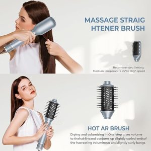طقم استشوار سوكاني ديجيتال 6 في 1 SK-15052 فرشاة حرارية متعددة الوظائف للشعر Sokany digital 6 in 1 hair styler set SK-15052 multi-function hot air brush for hair styling