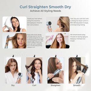 طقم استشوار سوكاني ديجيتال 6 في 1 SK-15052 فرشاة حرارية متعددة الوظائف للشعر Sokany digital 6 in 1 hair styler set SK-15052 multi-function hot air brush for hair styling
