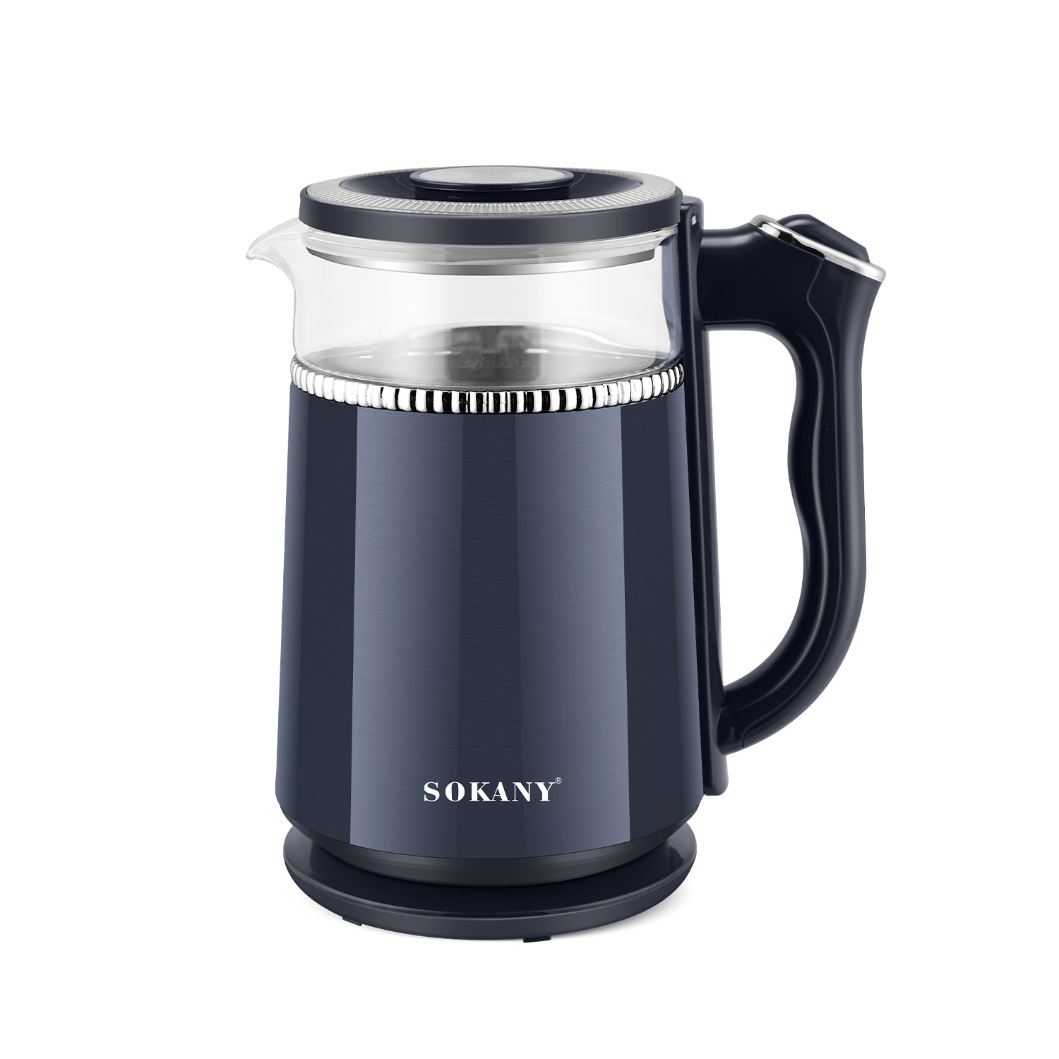 Sokany Glass Electric Kettle SK-09082 (2) Sokany Glass Electric Kettle SK-09082 1.7L 1500W Black غلاية كهربائية زجاج سوكاني SK-09082 1.7 لتر 1500 واط أسود