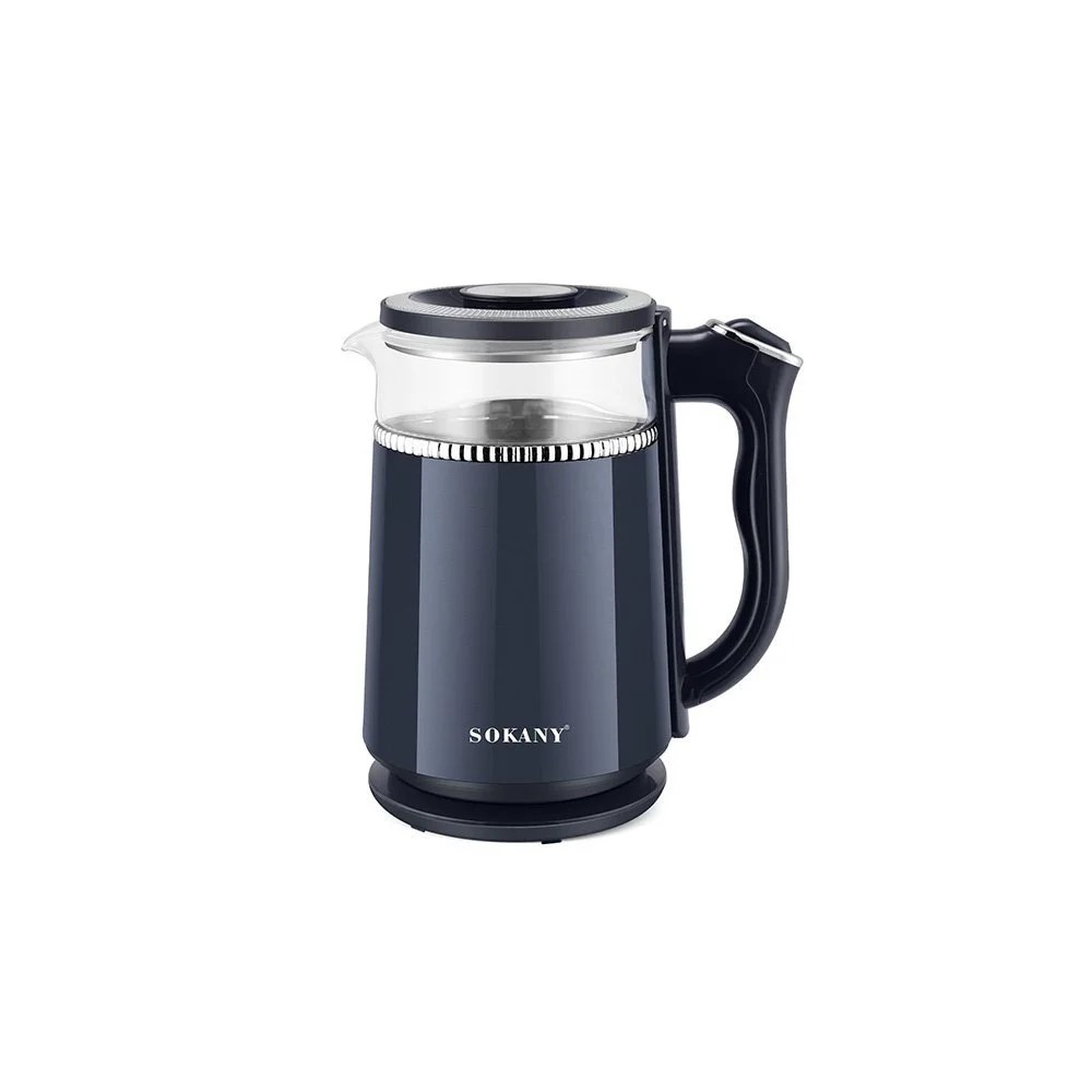 Sokany Glass Electric Kettle SK-09082 Sokany Glass Electric Kettle SK-09082 1.7L 1500W Black غلاية كهربائية زجاج سوكاني SK-09082 1.7 لتر 1500 واط أسود