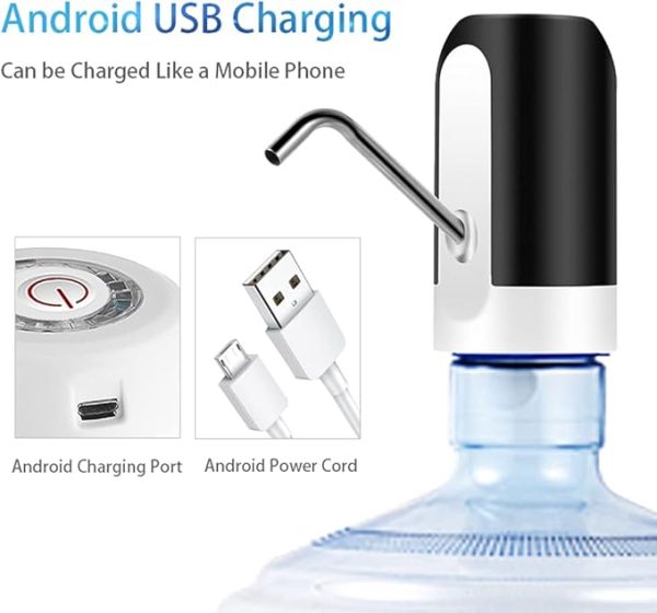 Water Dispenser USB Portable Electric Pump for 5 Gallon Bottles ...